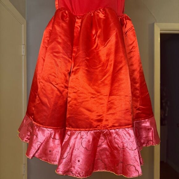 Sz 4 Disney Elena of Avalon Red and Gold Dress Costume - Picture 7 of 12